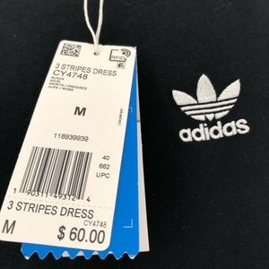 Adidas 3 strip dress NWT